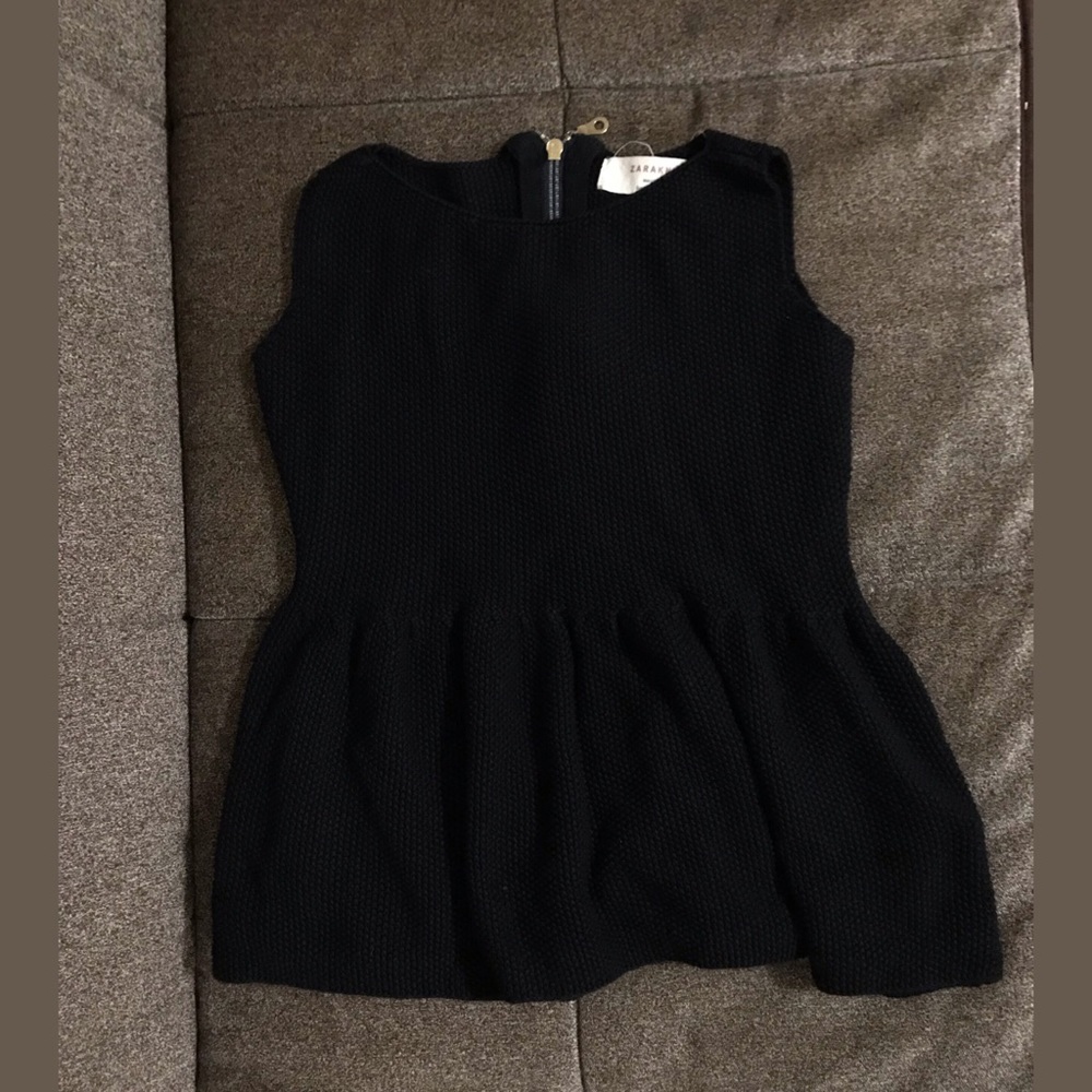 Zara Knit Black Top Small